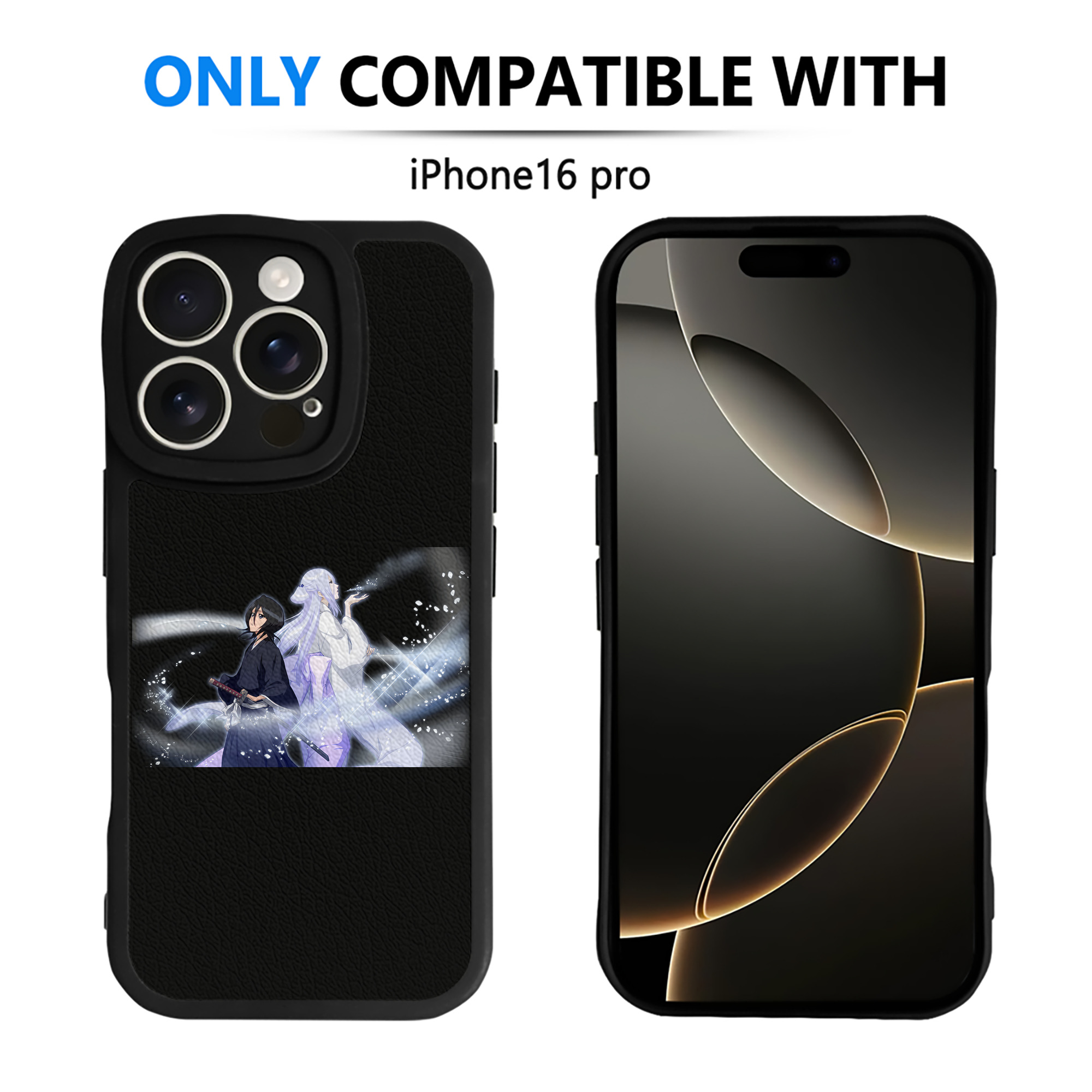 （画像用） ブリーチ 朽木ルキア BLEACH Kuchiki Rukia 【iPhone 16シリーズ対応】シリコンスマホケース（レザー調） 材質：シリコン